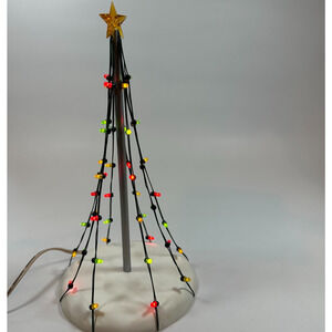 Department 56 Lighted Christmas Pole, All Lights Work!